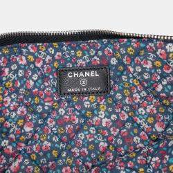Pre Owned Chanel Black Medium Caviar Lucky Clover O Case Clutch