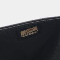 Pre Owned Chanel Black CC Quilted Lambskin Diamond Wallet On Chain