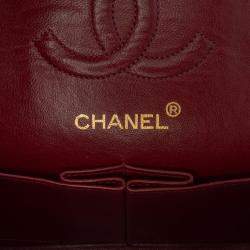 Pre Owned Chanel Black Small Classic Lambskin Double Flap