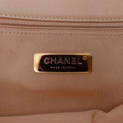Pre Owned Chanel Brown Maxi Lambskin 19 Flap
