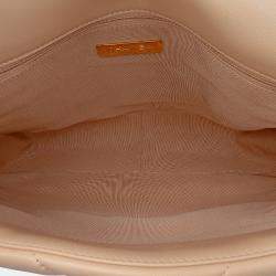 Pre Owned Chanel Brown Maxi Lambskin 19 Flap