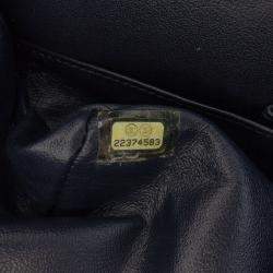 Pre Owned Chanel Navy Blue Reissue 2.55 Quilted Suede Double Flap 225