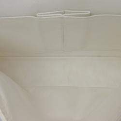Pre Owned Chanel White Medium Classic Caviar Double Flap