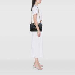 Pre Owned Chanel Black Large Lambskin 19 Flap