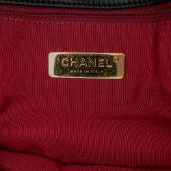 Pre Owned Chanel Black Large Lambskin 19 Flap