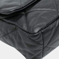 Pre Owned Chanel Black Large Lambskin 19 Flap