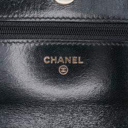 Pre Owned Chanel Black CC Quilted Calfskin Wallet on Chain
