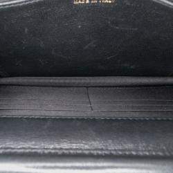 Pre Owned Chanel Black CC Quilted Calfskin Wallet on Chain
