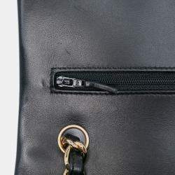 Pre Owned Chanel Black Jumbo Classic Lambskin Double Flap