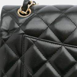Pre Owned Chanel Black Jumbo Classic Lambskin Double Flap