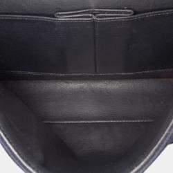 Pre Owned Chanel Blue Medium Classic Jersey Double Flap