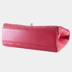 Pre Owned Chanel Pink Medium Quilted Lambskin La Parisienne Flap