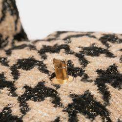 Pre Owned Chanel Brown Maxi Tweed Houndstooth 19 Flap