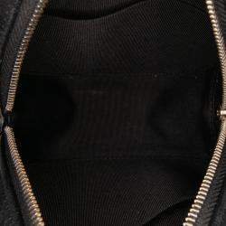 Pre Owned Chanel Black Quilted Lambskin Egyptian Amulet Charms Round Clutch with Chain