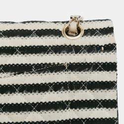 Pre Owned Chanel Black Medium Classic Jersey Coco Sailor Double Flap