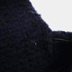 Pre Owned Chanel Blue Large Tweed 19 Flap