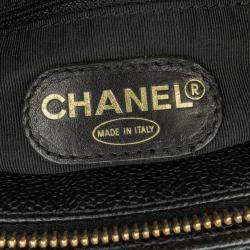 Pre Owned Chanel Black CC Caviar Leather Tote