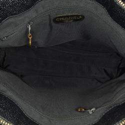 Pre Owned Chanel Black CC Caviar Leather Tote