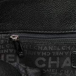 Pre Owned Chanel Black Caviar Choco Bar Tote