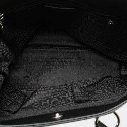 Pre Owned Chanel Black Caviar Choco Bar Tote