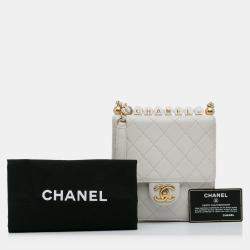 Pre Owned Chanel White Mini Chic Pearls Crossbody
