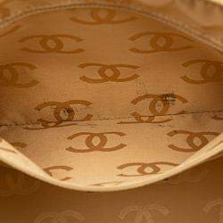 Pre Owned Chanel Beige CC Wild Stitch Handbag