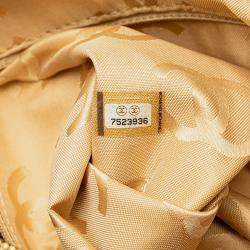 Pre Owned Chanel Beige CC Wild Stitch Handbag