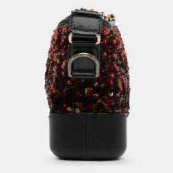 Pre Owned Chanel Black Small Sequin Gabrielle Crossbody