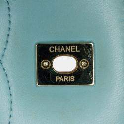 Pre Owned Chanel Blue Small Quilted Lambskin Trendy CC Flap