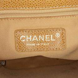 Pre Owned Chanel Brown Caviar Petite Shopping Tote