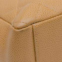 Pre Owned Chanel Brown Caviar Petite Shopping Tote