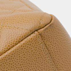 Pre Owned Chanel Brown Caviar Petite Shopping Tote