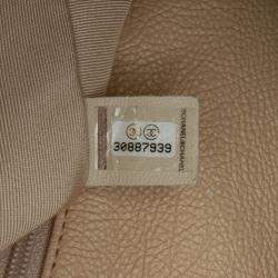 Pre Owned Chanel Beige/White Medium Crochet Calfskin 19 Flap