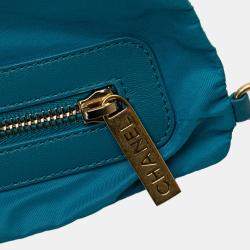 Pre Owned Chanel Blue Maxi Tweed Chesterfield Single Flap