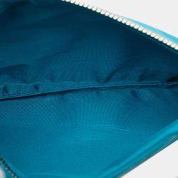 Pre Owned Chanel Blue Maxi Tweed Chesterfield Single Flap