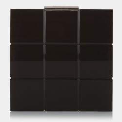 Pre Owned Chanel Black Choco Bar Lucite Perspex Clutch
