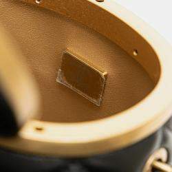 Pre Owned Chanel Black Mini Lambskin Crown Box Bag