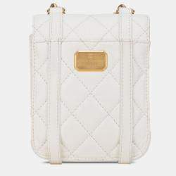 Pre Owned Chanel White Mini Aged Calfskin City School Flap