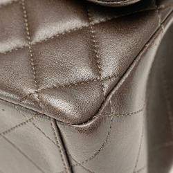 Pre Owned Chanel Black Maxi Classic Lambskin Double Flap