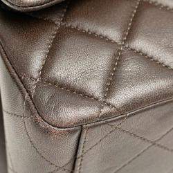 Pre Owned Chanel Black Maxi Classic Lambskin Double Flap