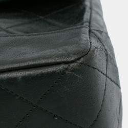 Pre Owned Chanel Black Quilted Lambskin Shoulder Bag