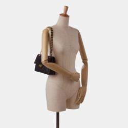 Pre Owned Chanel Black Quilted Lambskin Shoulder Bag