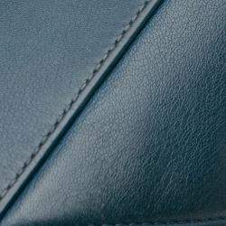 Pre Owned Chanel Blue CC Chevron Calfskin Statement Shopping Tote