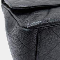 Pre Owned Chanel Black Maxi Classic Caviar Double Flap