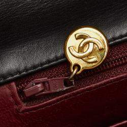 Pre Owned Chanel Black Maxi XL Classic Lambskin Single Flap