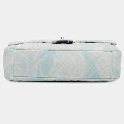 Pre Owned Chanel Blue/Multicolor Quilted Jungle Jeans Flap