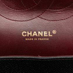 Pre Owned Chanel Black Jumbo Classic Caviar Double Flap
