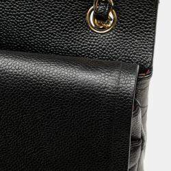 Pre Owned Chanel Black Jumbo Classic Caviar Double Flap