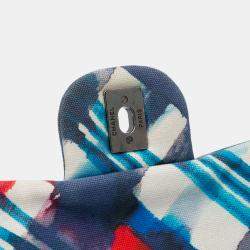 Pre Owned Chanel Blue XXL Printed Canvas Airline Single Flap