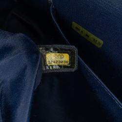 Pre Owned Chanel Blue XXL Printed Canvas Airline Single Flap
